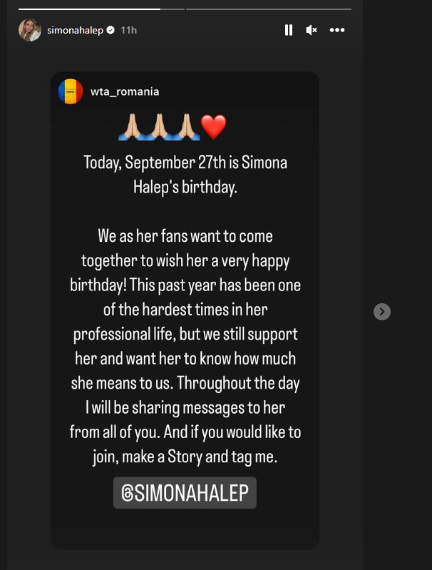 Mesaje de la fani pentru Simona Halep de ziua ei