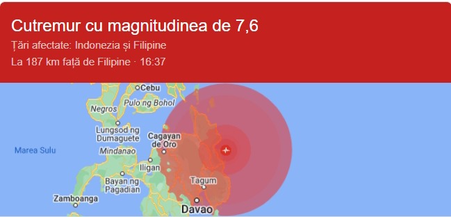 Cutremur puternic în Filipine