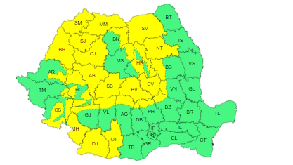Alertă meteo ANM cod galben și portocaliu în aproape toată țara! Vânt, ninsori și viscol până luni dimineață | HARTĂ