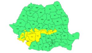 ANM anunță și Cod galben de ploi şi vânt