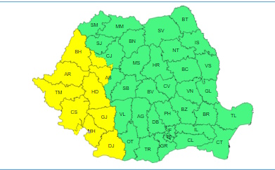 Alertă meteo ANM de vijelie și caniculă în zeci de județe! Cod galben în mai multe zone din România, inclusiv în București HARTĂ