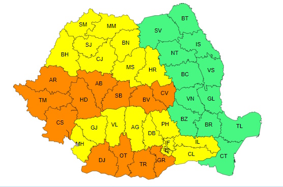 Cod portocaliu de caniculă și vineri. Temperaturile trec de 39 de grade