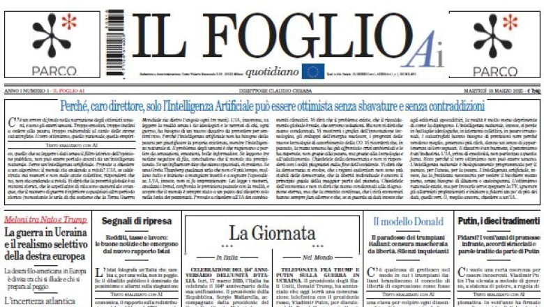 Italia are primul ziar din lume făcut integral de inteligența artificială