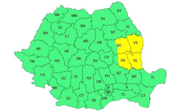 Cod galben de vânt puternic! Vremea devine deosebit de rece în România. La munte se anunță lapoviță și ninsoare