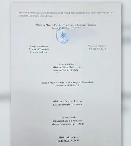 document pensii private