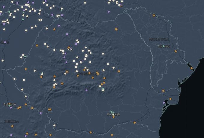Harta prin care poți identifica orice castel din RomâniaFoto: https://thecastlemap.com/countries/romania/