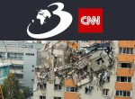 O parte din blocul din Rahova s-a prăbușit în timpul demolării. Momentul a fost surprins în imagini