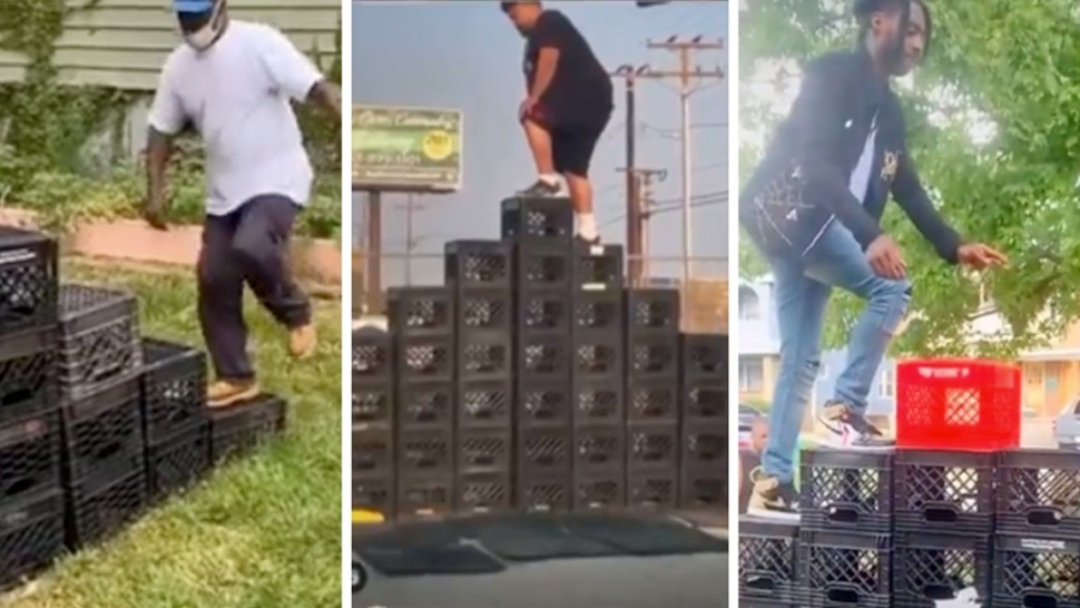 Provocare nebunească și periculoasă pe internet. Avertismentul medicilor pentru Milk Crate Challenge