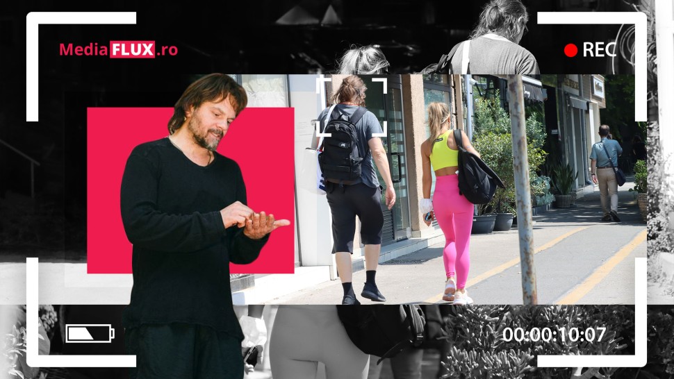 Apariție rară pe străzile Capitalei. Florin Piersic Jr. în oraș cu iubita lui Andreea cu care are un fiu de 5 ani