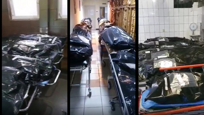 Imagini dramatice cu morții COVID la morga Spitalului Universitar din București