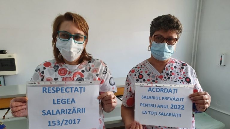 Protest al sindicaliştilor din Sănătate în București. Marș în Piaţa Victoriei la Palatul Cotroceni şi la Palatul Parlamentului pentru acordarea drepturilor salariale