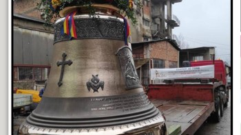 Cel mai mare clopot fabricat vreodată în România. Se aude de la 70 de km