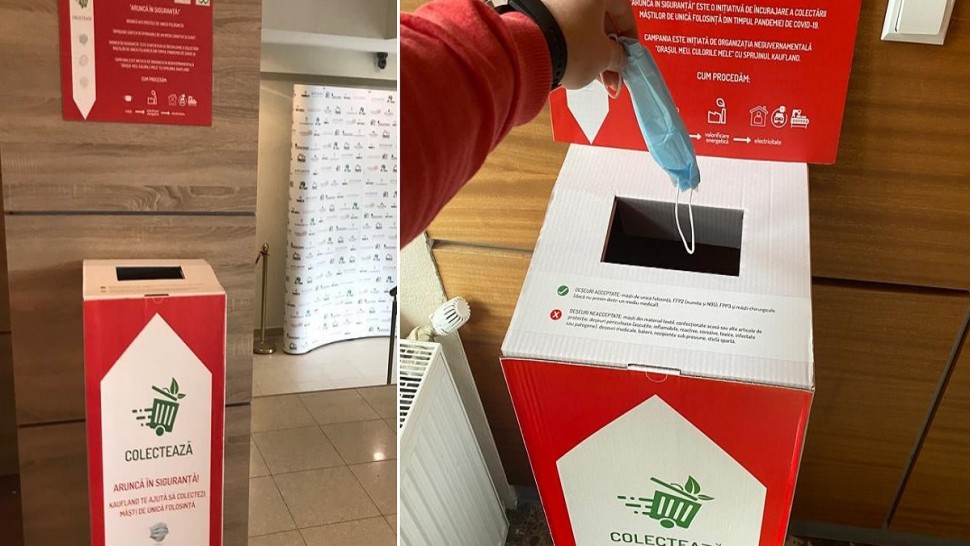 Locuri speciale pentru colectarea măștilor sanitare la Sinaia. Este prima localitate care ia această măsură