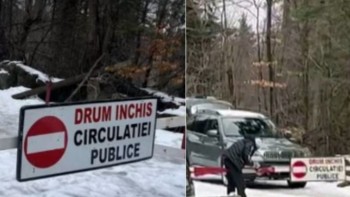 Un șofer a tăiat cu flexul bariera către cota 1.400