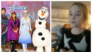 Amelia fetița din Ucraina care a cântat piesa Let it go într-un buncăr a primit mesaje de la actorii din Frozen. Te vedem te auzim