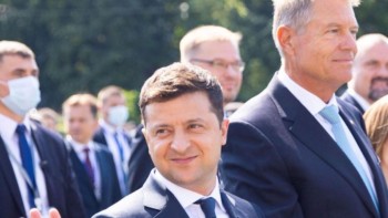Klaus Iohannis discuții cu Volodimir Zelenski. Prima-doamnă a Ucrainei mulțumește României