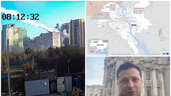 Locuitorii din Kiev fug din fața bombardamentelor Armata rusă a intrat în forță. A fost distrus turnul de telecomunicații