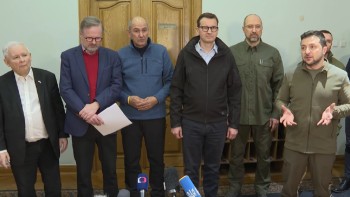 Trei premieri europeni vizită în Kievul încercuit de ruși. Au călătorit cu trenul prin mijlocul războiului