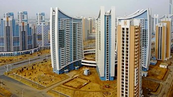 Imagini cu un cartier de lux construit într-un an în capitala Coreei de Nord. Dictatorul Kim Jong-un a fost la inaugurare