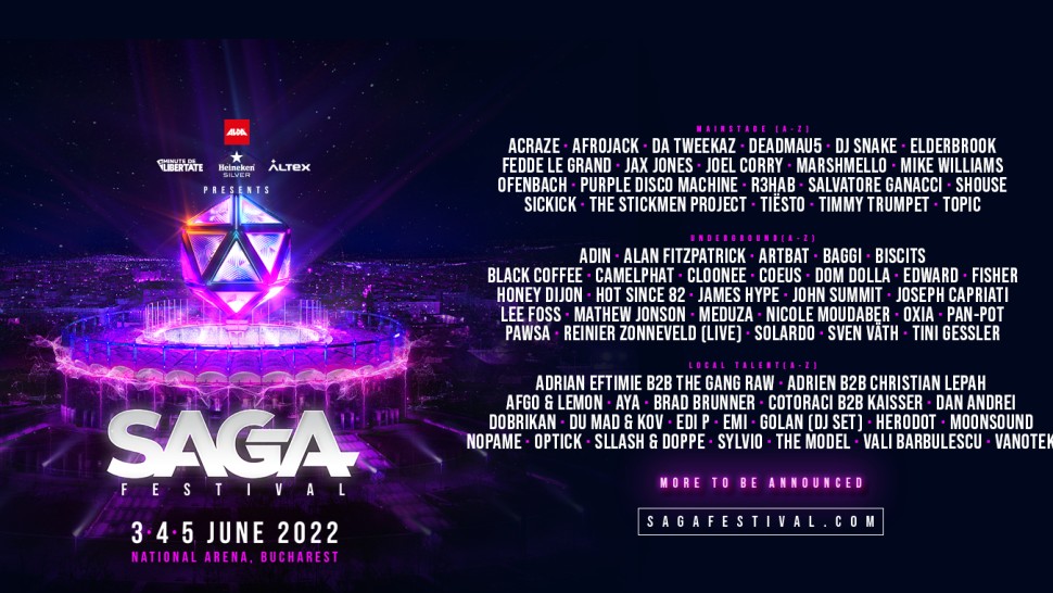 SAGA Festival anunță line-up-ul pentru fiecare zi de festival