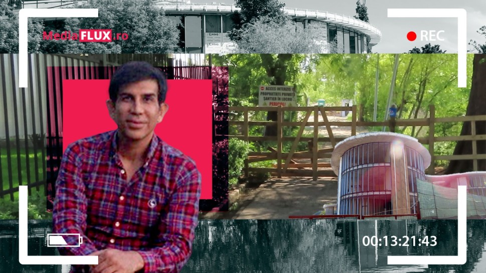 Manochehr Saadati-Sohi a blocat aleea de promenadă din parcul Herăstrău cu construcția sa gigant
