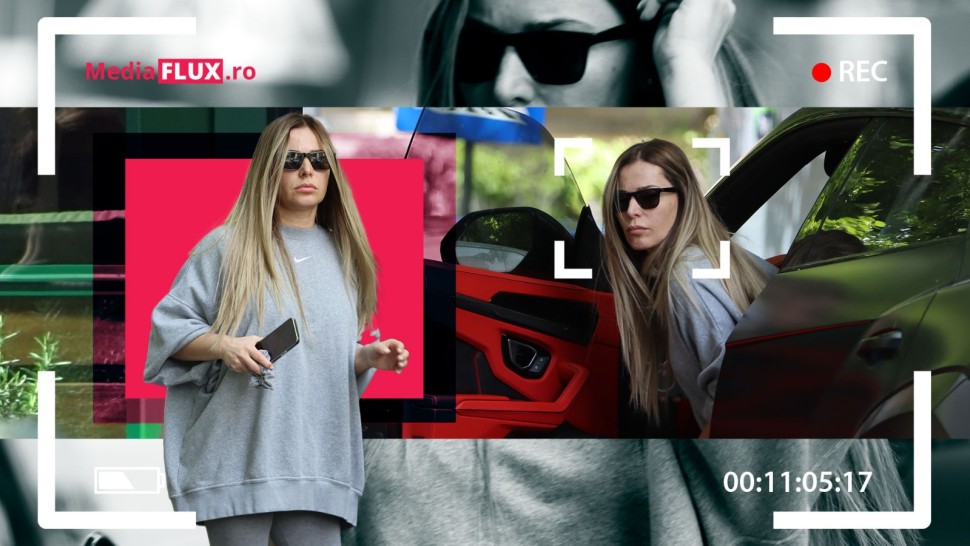 PAPARAZZI EXCLUSIV | Viviana Rădoi soția fostului selecționer Mirel Rădoi mută tomberonul ca să-și parcheze mașina de jumătate de milion de euro