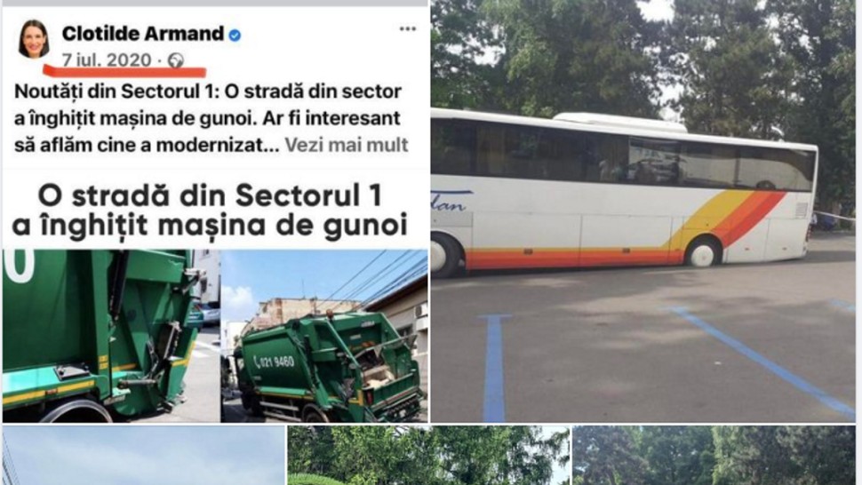 Un autocar plin de copii a căzut într-o groapă din Sectorul 1. Dana Budeanu acuzații la adresa primarului Clotilde Armand