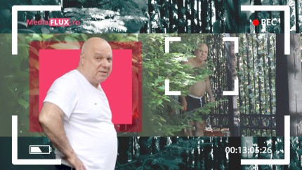 EXCLUSIV FOTOVIDEO PAPARAZZI. Fostul senator Marius Marinescu Bideu reclamagiu înarmat cu furtun de apă. Atracția verii în Primăverii