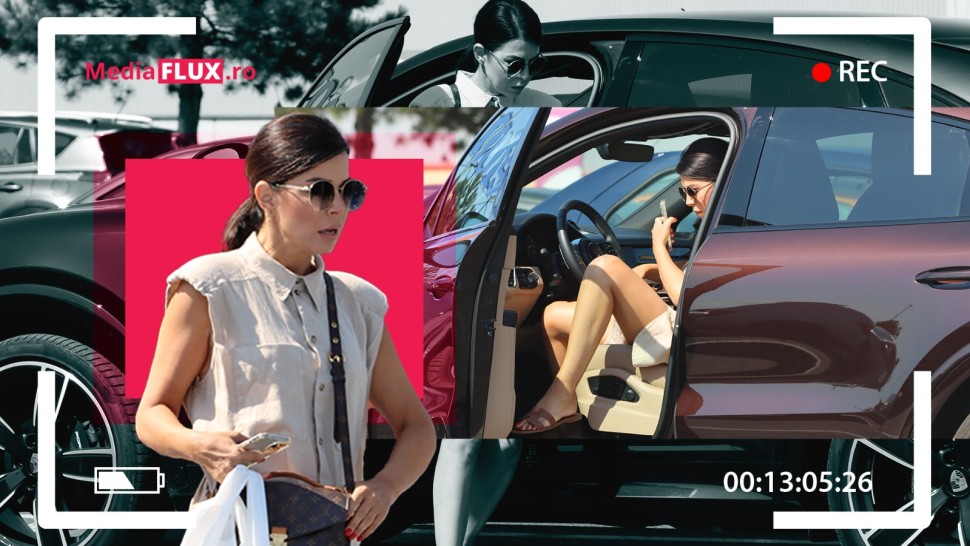 Vântulețul buclucaș era să o lase pe Simona Pătruleasa cu dedesubturile la vedere în parcarea unui centru comercial | VIDEO PAPARAZZI
