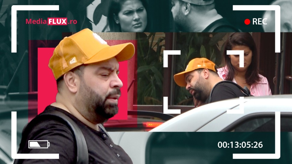 EXCLUSIV PAPARAZZI | Florin Salam tandru și duios cu Roxana în parcare înainte de cântare. Soția l-a condus la mașină în pijama 