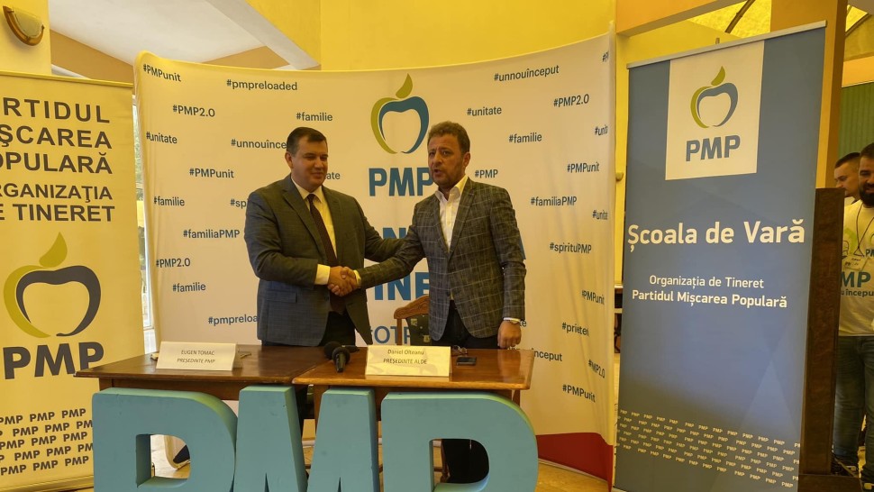 PMP invită ALDE pentru a pune bazele unui proiect comun. Întâlnire importantă între Eugen Tomac și Daniel Olteanu