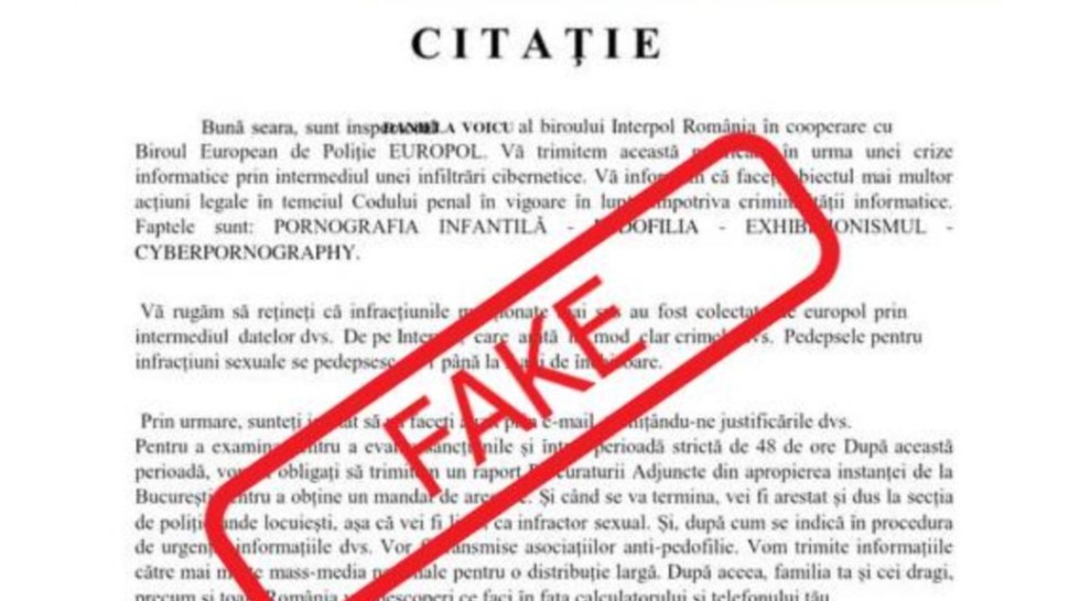 Atenție la citațiile pe care le primiți de la poliție. Nu răspundeți