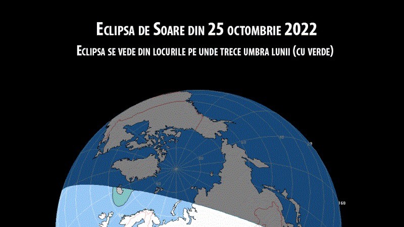 Eclipsa de Soare în România marți 25 octombrie. Evenimentul astronomic are loc astăzi și este vizibil parţial din mai multe zone ale țării