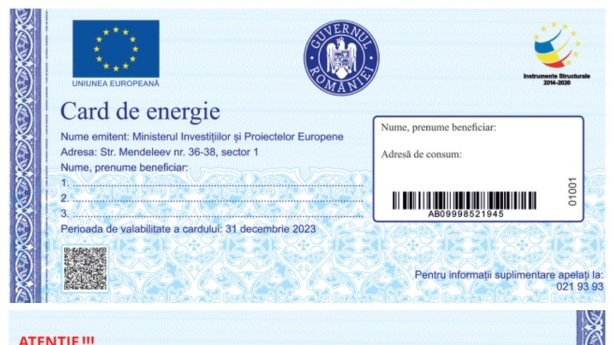A fost aprobat modelul cardului de energie pentru plata facturilor la utilităţi