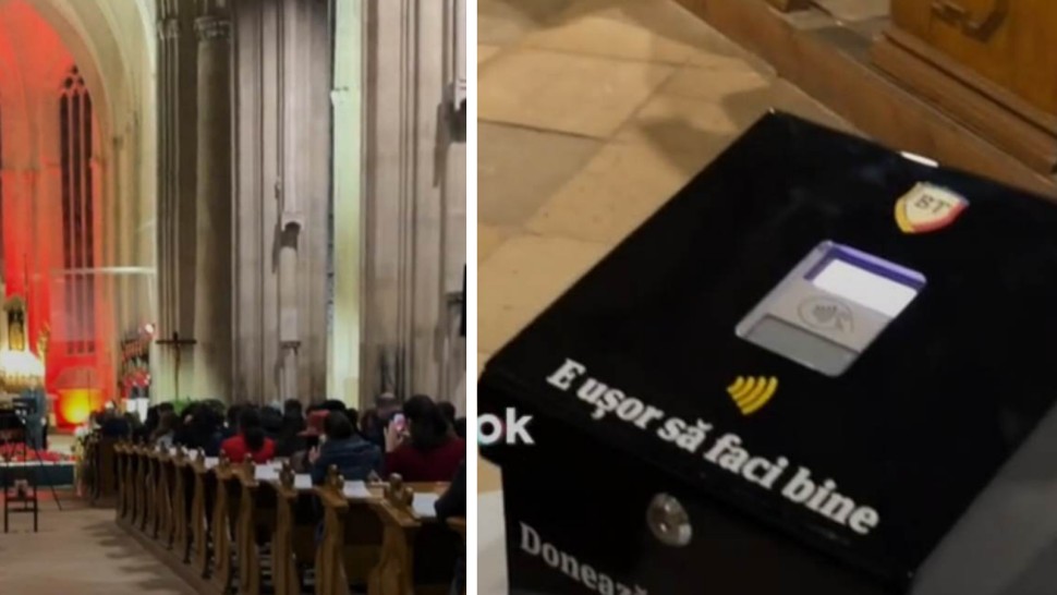Biserica ține pasul cu tehnologia În România a apărut cutia milei electronică credincioșii donează cu telefonul și cardul contactless