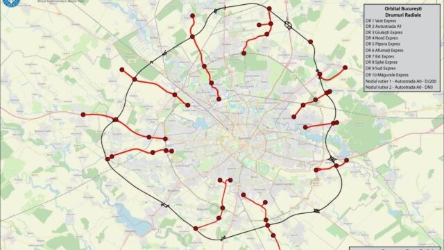 Care sunt cele zece drumuri radiale care vor lega Bucureștiul de noua centură