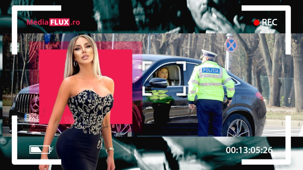 Bianca Drăgușanu trasă pe dreapta de cel mai prietenos polițist. Oare a recunoscut-o | VIDEO PAPARAZZI