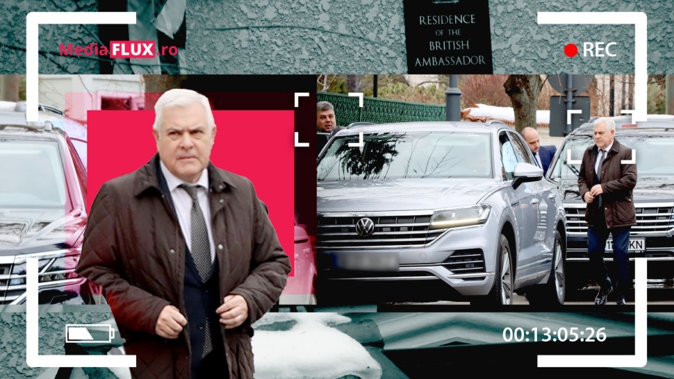EXCLUSIV PAPARAZZI | Vizită secretă la nivel înalt. Marcel Ciolacu și ministrul Apărării acasă la ambasadorul Marii Britanii FOTO  VIDEO