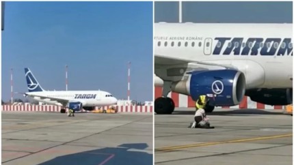 Incident pe aeroportul Otopeni. O mamă care a ratat îmbarcarea a fugit pe pistă cu bebelușul în brațe VIDEO