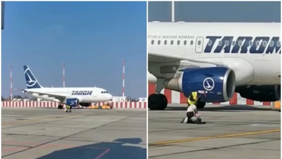 Incident pe aeroportul Otopeni. O mamă care a ratat îmbarcarea a fugit pe pistă cu bebelușul în brațe VIDEO