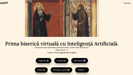 În România a fost lansată BisericaGPT.ro. Ce se întâmplă la prima biserică virtuală bazată pe Inteligența Artificială
