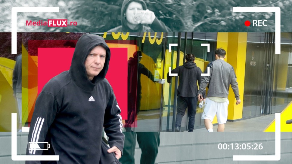 PAPARAZZI EXCLUSIV Imagini rare Florin Cîțu în rol de băiat rău. Fostul premier o arde cool prin ploaie cu bodyguarzii după el FOTO  VIDEO