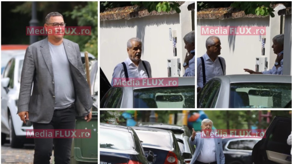 PAPARAZZI EXCLUSIV | Old Boys PSD Adrian Năstase Miky Șpagă și Victor Ponta au stat peste cinci ore la discuții GALERIE FOTO