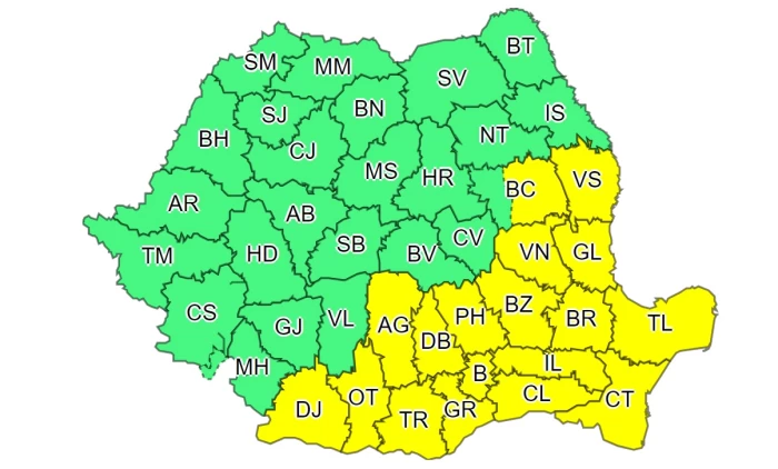 Val de caniculă cod galben pentru joi, 20 iulie