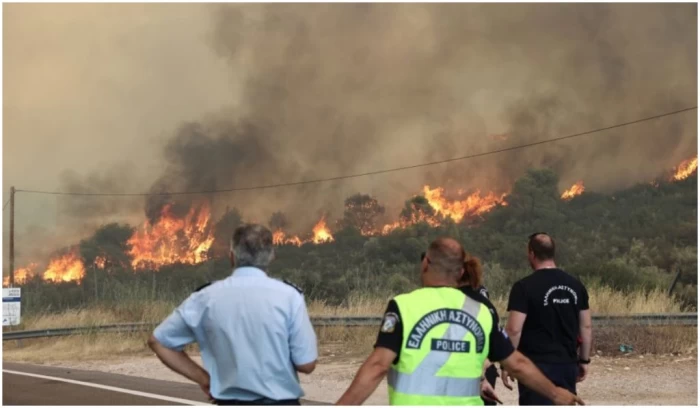 Pericol major de incendii în Grecia.