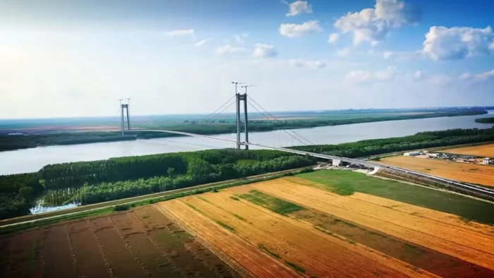 Podul suspendat de la Brăila, inaugurat joi! Este al treilea ca mărime din Europa
