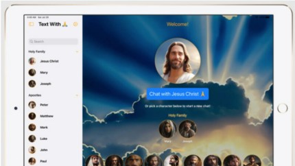 A apărut aplicația care le permite clienților să vorbească cu Isus și cu apostolii. Care e prețul unui abonament lunar