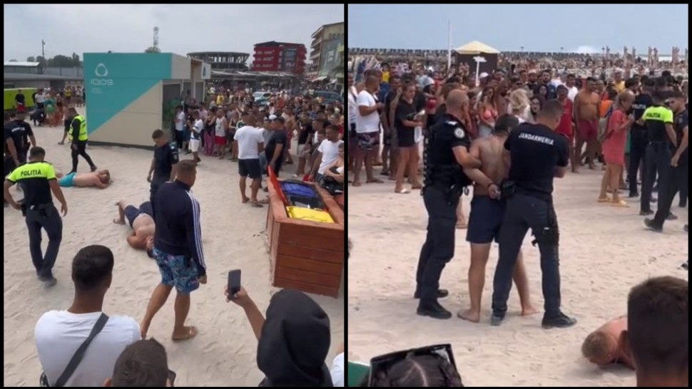 Bătaie pe plajă între turiști și jandarmi Marian Godină intervine în scandal | VIDEO