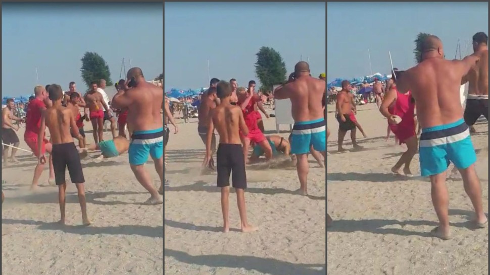 Salvamarii și turiști nemulțumiți că nu erau lăsați să intre în mare s-au bătut la Eforie Nord
