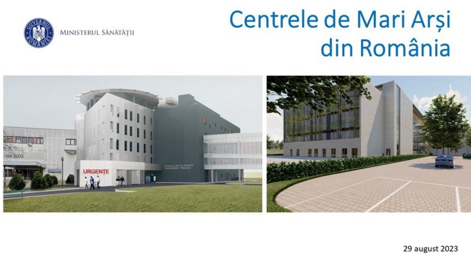 MS anunță că în România există 34 de paturi de terapie intensivă. Când vor fi gata cele trei centre noi de arşi gravi